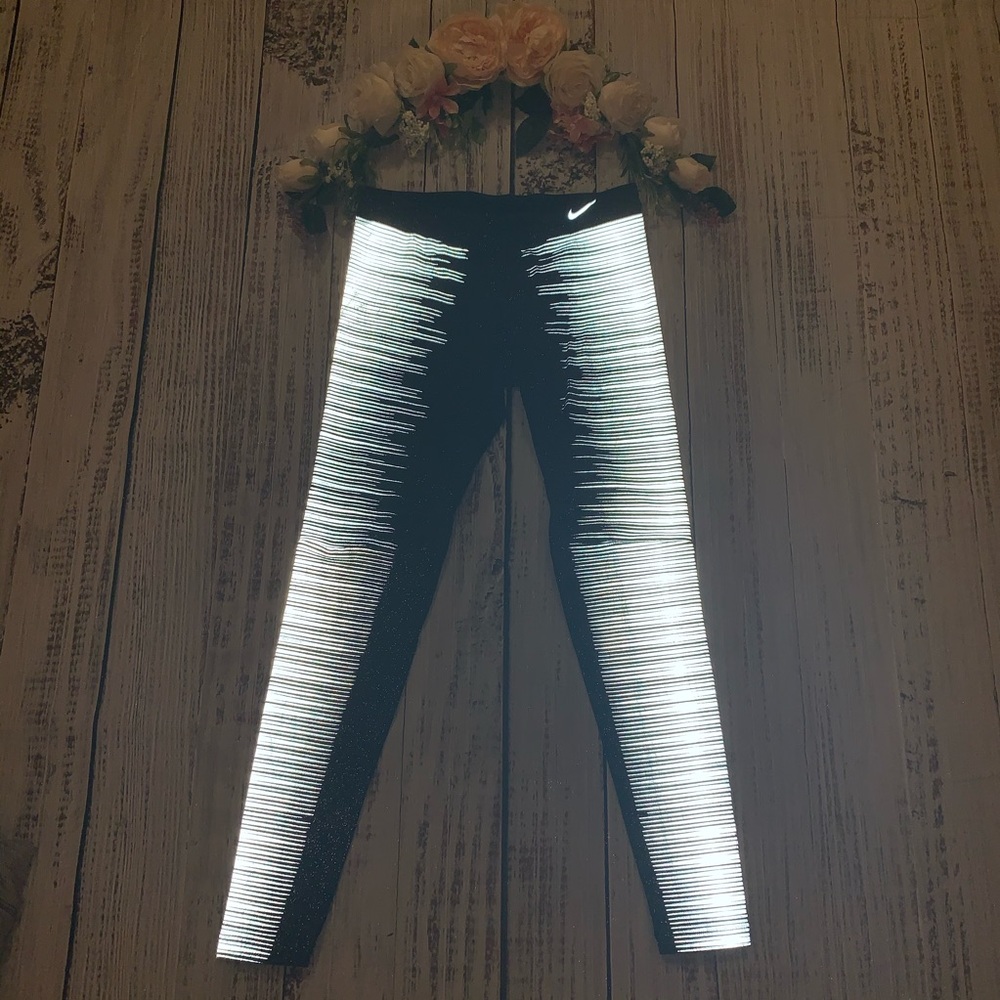 Rare Nike Flash Reflective Dri-Fit Tights! View 2